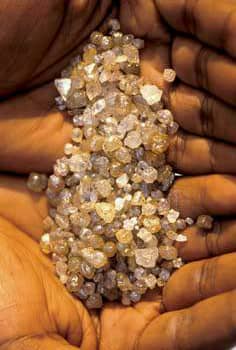 Raw diamonds